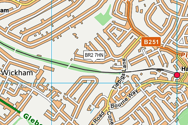 BR2 7HN map - OS VectorMap District (Ordnance Survey)
