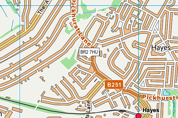 BR2 7HU map - OS VectorMap District (Ordnance Survey)