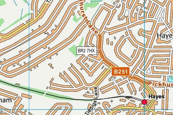 BR2 7HX map - OS VectorMap District (Ordnance Survey)