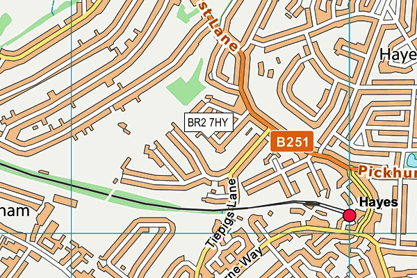 BR2 7HY map - OS VectorMap District (Ordnance Survey)