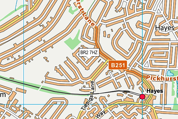 BR2 7HZ map - OS VectorMap District (Ordnance Survey)