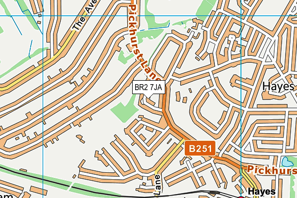 BR2 7JA map - OS VectorMap District (Ordnance Survey)
