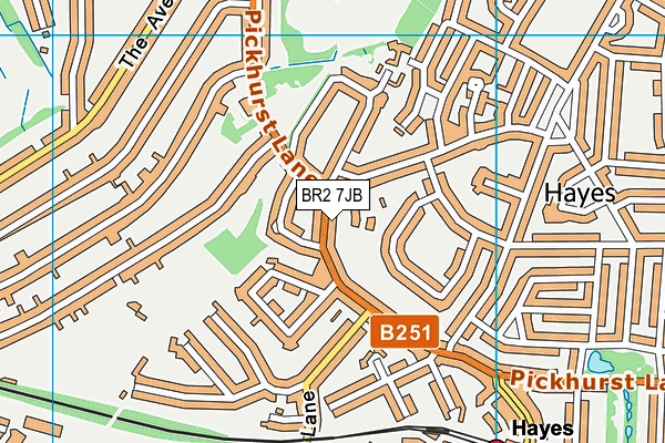 BR2 7JB map - OS VectorMap District (Ordnance Survey)