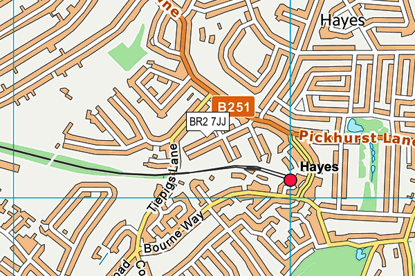BR2 7JJ map - OS VectorMap District (Ordnance Survey)
