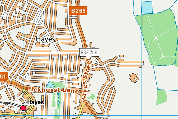 BR2 7LE map - OS VectorMap District (Ordnance Survey)