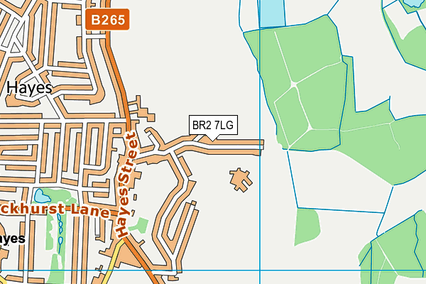 BR2 7LG map - OS VectorMap District (Ordnance Survey)