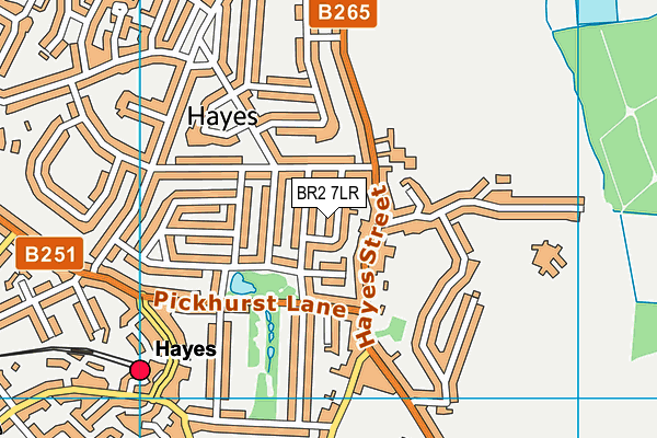 BR2 7LR map - OS VectorMap District (Ordnance Survey)