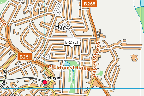 BR2 7LT map - OS VectorMap District (Ordnance Survey)