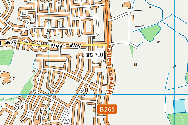 BR2 7LU map - OS VectorMap District (Ordnance Survey)