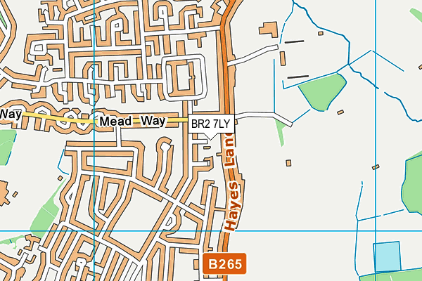 BR2 7LY map - OS VectorMap District (Ordnance Survey)