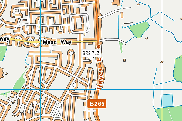 BR2 7LZ map - OS VectorMap District (Ordnance Survey)