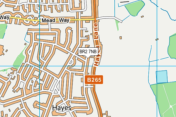 BR2 7NB map - OS VectorMap District (Ordnance Survey)