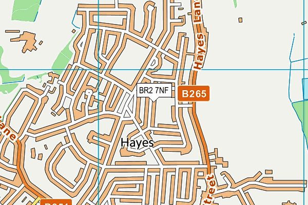 BR2 7NF map - OS VectorMap District (Ordnance Survey)