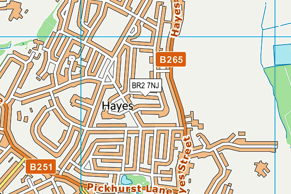 BR2 7NJ map - OS VectorMap District (Ordnance Survey)