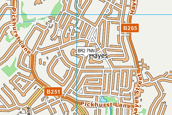 BR2 7NN map - OS VectorMap District (Ordnance Survey)