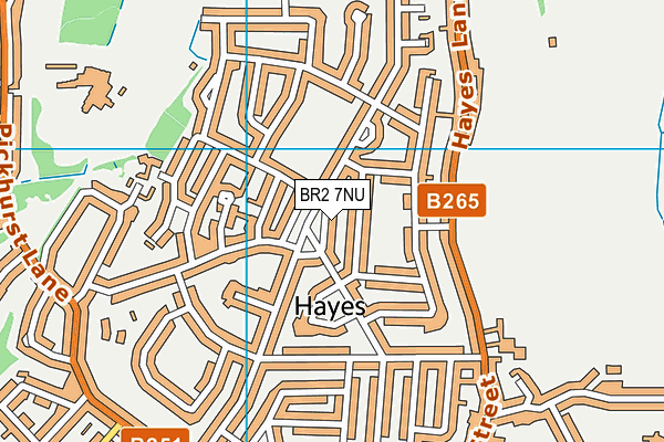 BR2 7NU map - OS VectorMap District (Ordnance Survey)