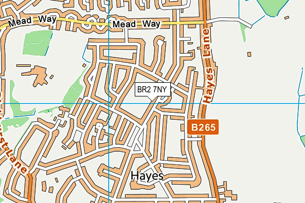 BR2 7NY map - OS VectorMap District (Ordnance Survey)
