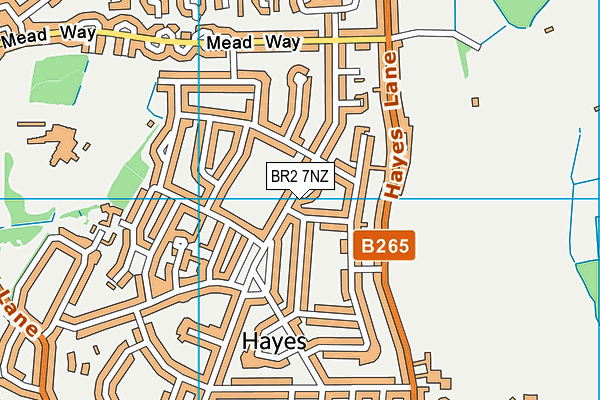 BR2 7NZ map - OS VectorMap District (Ordnance Survey)