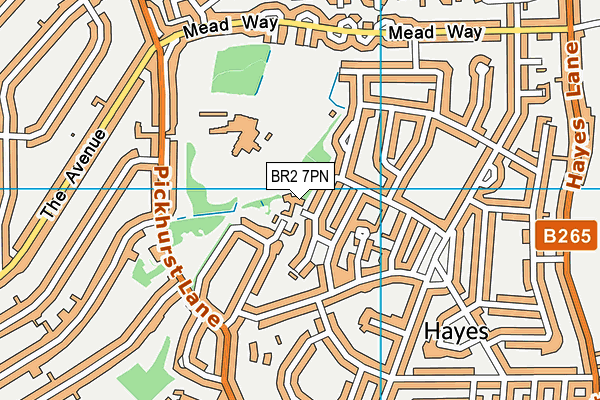 BR2 7PN map - OS VectorMap District (Ordnance Survey)