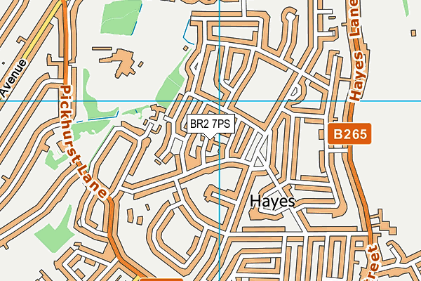 BR2 7PS map - OS VectorMap District (Ordnance Survey)