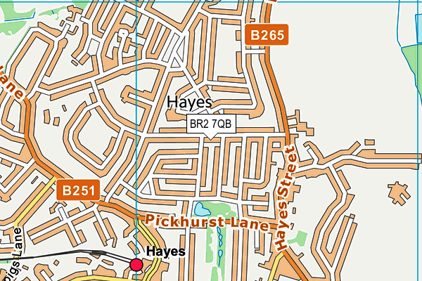 BR2 7QB map - OS VectorMap District (Ordnance Survey)