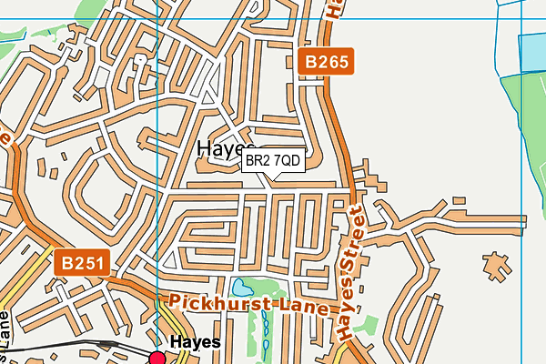 BR2 7QD map - OS VectorMap District (Ordnance Survey)