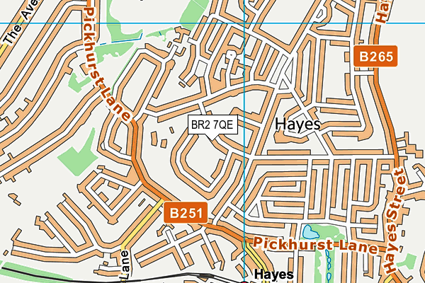 BR2 7QE map - OS VectorMap District (Ordnance Survey)