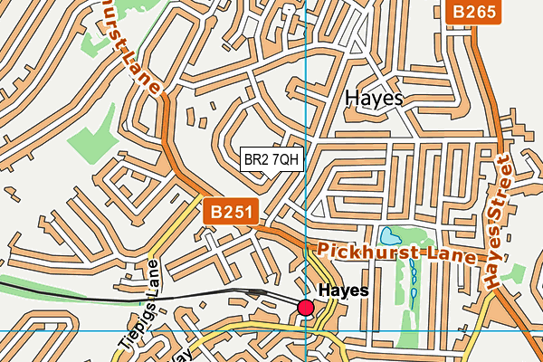 BR2 7QH map - OS VectorMap District (Ordnance Survey)