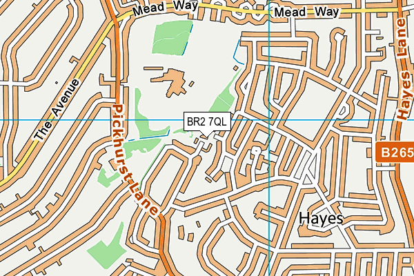 BR2 7QL map - OS VectorMap District (Ordnance Survey)