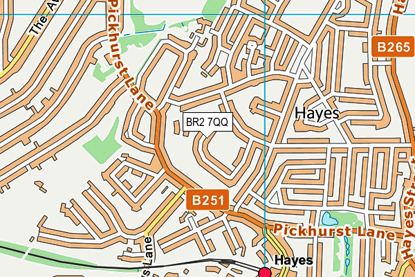 BR2 7QQ map - OS VectorMap District (Ordnance Survey)