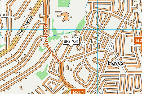 BR2 7QR map - OS VectorMap District (Ordnance Survey)