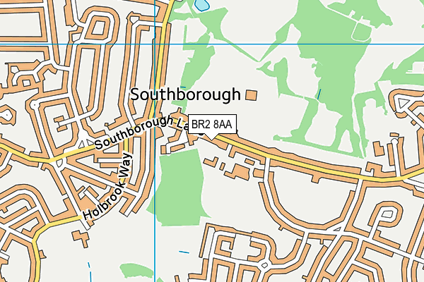 Southborough Primary School map (BR2 8AA) - OS VectorMap District (Ordnance Survey)