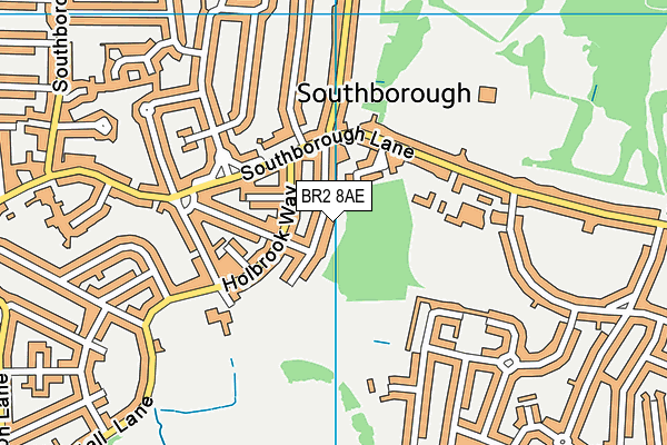 Parkfield Recreation Ground map (BR2 8AE) - OS VectorMap District (Ordnance Survey)