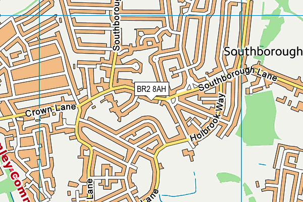BR2 8AH map - OS VectorMap District (Ordnance Survey)