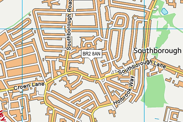 BR2 8AN map - OS VectorMap District (Ordnance Survey)