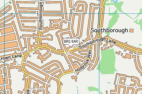 BR2 8AR map - OS VectorMap District (Ordnance Survey)