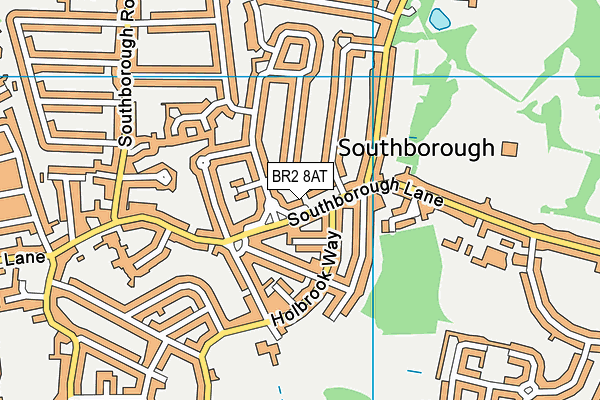 BR2 8AT map - OS VectorMap District (Ordnance Survey)