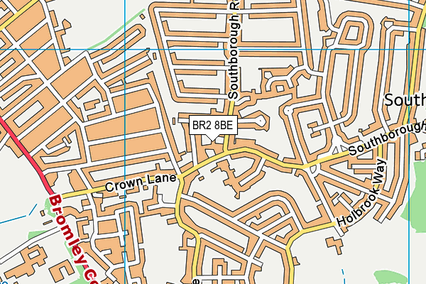 BR2 8BE map - OS VectorMap District (Ordnance Survey)
