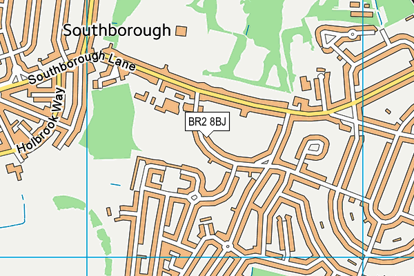 BR2 8BJ map - OS VectorMap District (Ordnance Survey)