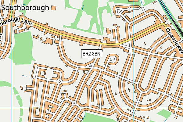BR2 8BN map - OS VectorMap District (Ordnance Survey)