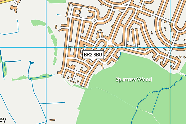 BR2 8BU map - OS VectorMap District (Ordnance Survey)