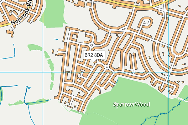BR2 8DA map - OS VectorMap District (Ordnance Survey)