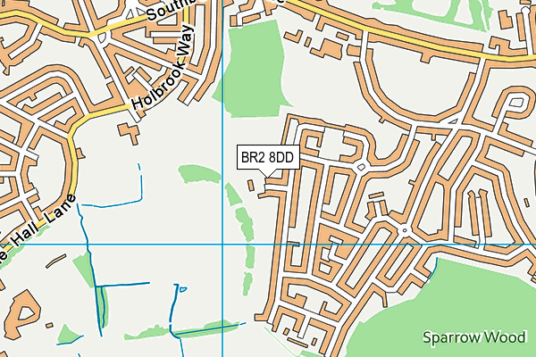 BR2 8DD map - OS VectorMap District (Ordnance Survey)