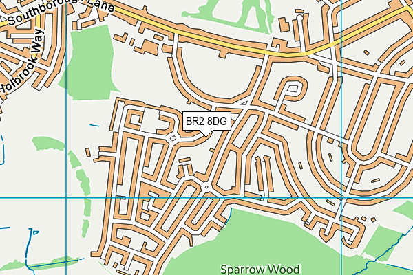 BR2 8DG map - OS VectorMap District (Ordnance Survey)