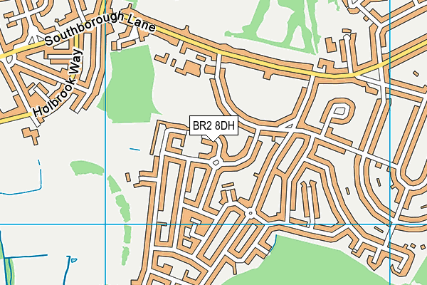 BR2 8DH map - OS VectorMap District (Ordnance Survey)