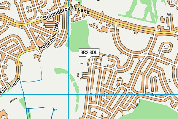 BR2 8DL map - OS VectorMap District (Ordnance Survey)
