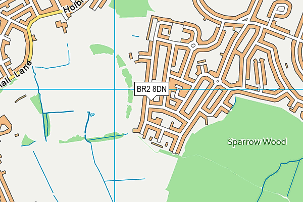 BR2 8DN map - OS VectorMap District (Ordnance Survey)