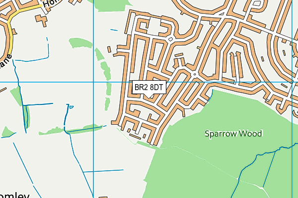 BR2 8DT map - OS VectorMap District (Ordnance Survey)