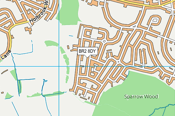 BR2 8DY map - OS VectorMap District (Ordnance Survey)