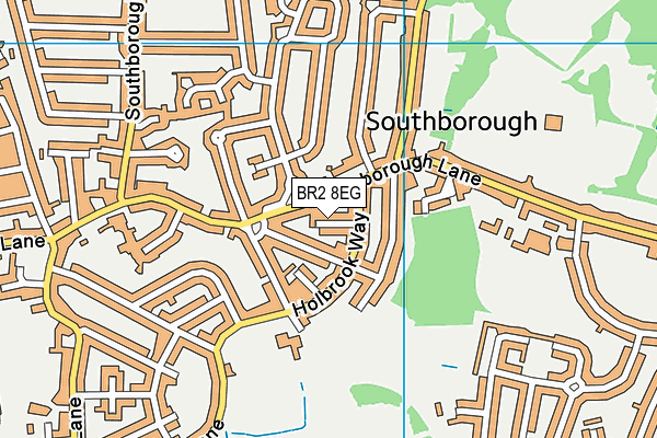 BR2 8EG map - OS VectorMap District (Ordnance Survey)